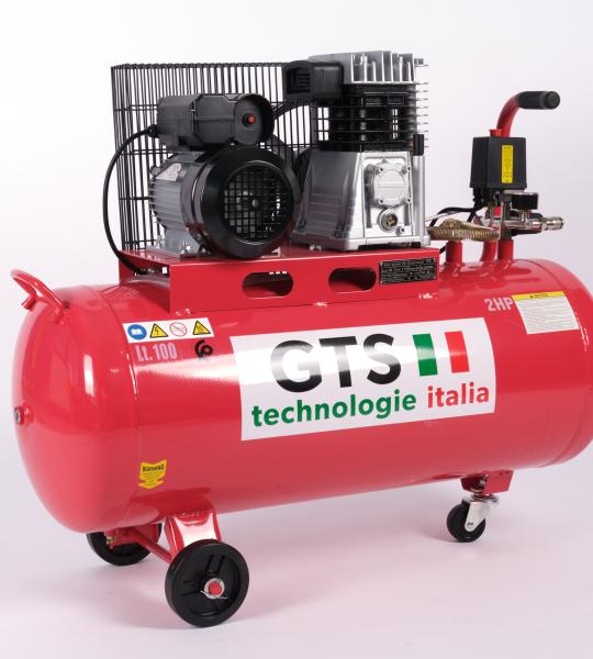 Compresseur d'air 100L Courroie 2 HP Monophasé - GTS